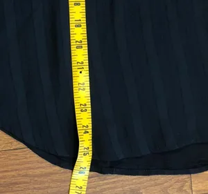 Ann Taylor Black Pleated Blouse with Ruffle Trim Women's Small thumbnail 5