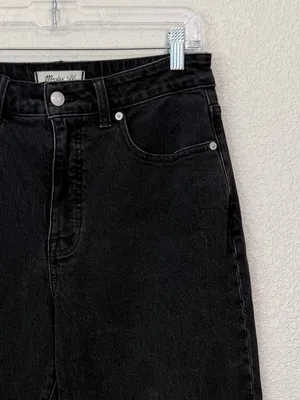 Madewell Black Curvy 90's Straight Women's Jeans, Size 29 thumbnail 5