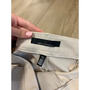 White House Black Market WHBM Luna Wide Leg Pants Ecru Beige Size 18L Long Tall‎ thumbnail 3