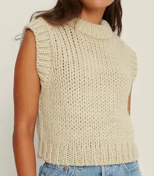 Na-KD Chunky Knit Sweater Vest thumbnail 1