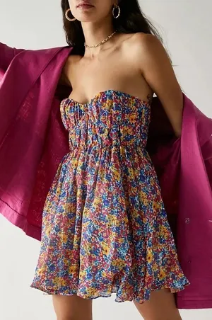 COPY - For Love & Lemons Sasha Strapless Mini Dress thumbnail 1