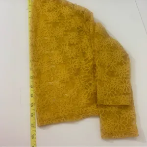 Women’s‎ L Yellow Lace Bolero Jacket Whimsical Fairy Romantic Feminine Festival thumbnail 5