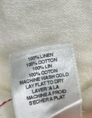 NWOT Anthropologie Amadi 100% linen cream button down red stitching skirt sz Sm thumbnail 5