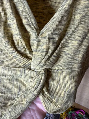 Free People Movement New Moon Knotted Front Crop Tank Sleepy Lemon Medium thumbnail 9