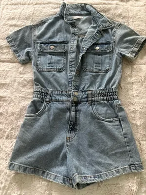 ZARA Jean Romper Blue thumbnail 1