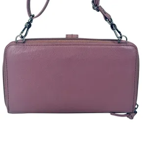 The Sak Leather Studded Wallet Crossbody‎ Purse Convertible Phone Bag Mauve thumbnail 12
