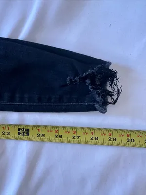 American Eagle Outfitters Black Distressed Jeggings thumbnail 7
