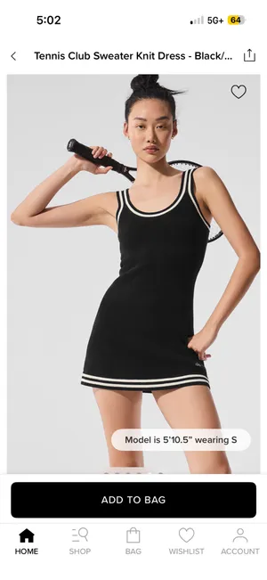 Alo Yoga Tennis Club Sweater Knit Dress thumbnail 3