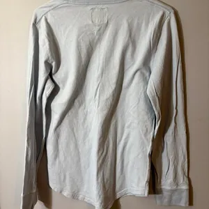Abercrombie & Fitch Long Sleeve Logo Tee Light‎ Blue Graphic Shirt XS Y2K thumbnail 3