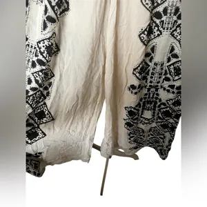 Free People Wide-Leg Geometric Pants | Boho Festival Style size medium thumbnail 2