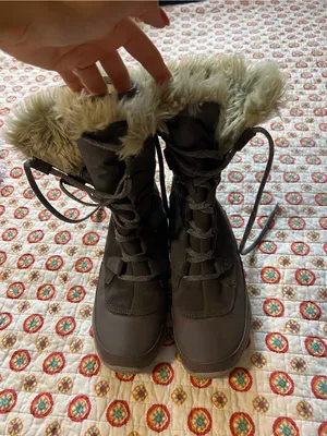 EUC The North Face Nuptse Purna Dusty Purple Faux Fur Winter Boots size 7.5 thumbnail 5