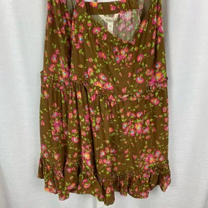 Matilda Jane Brown&Pink Floral On A Whim Ruffle Hem Tank Top Sz.XL NWT thumbnail 12