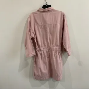 Free People Hazel Pink Shirt Dress Cotton‎ Blend Button Front XS Boho Chic thumbnail 10