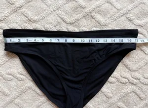 Women’s Black Bikini Bottoms - Mid Rise Medium Coverage Bathing Suit Bottoms thumbnail 4
