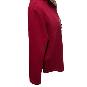 Breckenridge Sweatshirt Womens LG Red Embroidered Beaded VTG Cottagecore Camping thumbnail 6