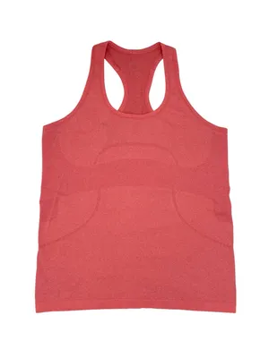 Lululemon Swiftly Tech Racerback Tank Top Size 12 Heathered Orange Coral Running thumbnail 1