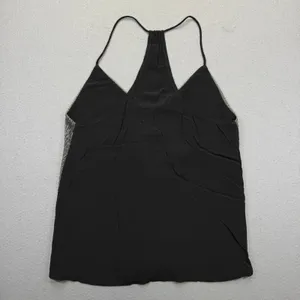 Lovers + Friends Womens XS Black Silver Metallic Shimmer Racerback‎ Camisole Top thumbnail 7