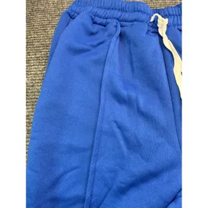 Royal Blue Wide Leg Pintuck Sweatpants Womens‎ Medium Fleece Lined Drawstring thumbnail 3