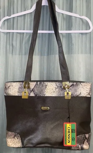 Chanson Vintage Large Brown Faux Croc Print Shoulder Hand Bag NEW thumbnail 1