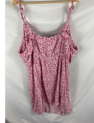 City Chic Foolish Ditsy Dress in Blush Size XXL / 24 thumbnail 6