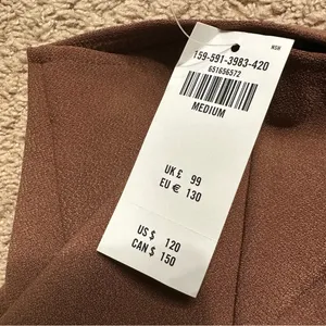 NWT Abercrombie & Fitch Chocolate Brown Satin Maxi thumbnail 7