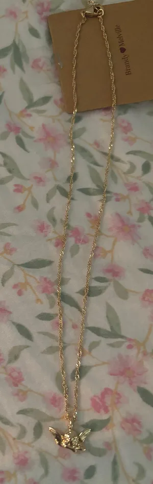 Brandy Melville Gold Cherub angel necklace thumbnail 1
