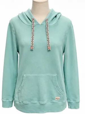 Billabong Mint Aqua Pullover Hoodie Size Large Cotton Blend Kangaroo Pocket thumbnail 1