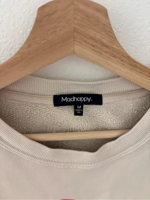 Madhappy Local Optimist Sweatshirt in Fleece in neutral thumbnail 3