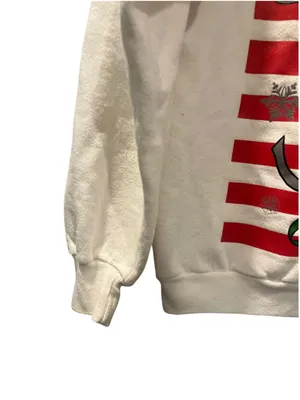 Vintage 80s Don't Open Till Christmas Bear Sweatshirt White Crewneck Graphic XL thumbnail 5