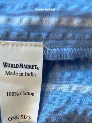 World Market Blue Stripe Seersucker Babydoll Tunic Dress NWT One Size Summer thumbnail 4