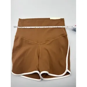 OFFLINE by Aerie Real Me Shortie S Brown‎ High Rise 3" Inseam Retro Piping NWT thumbnail 2