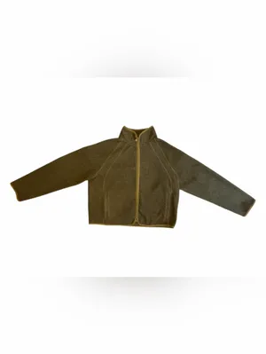 Athleta Olive and Yellow Zip-Front Fleece Jacket thumbnail 10