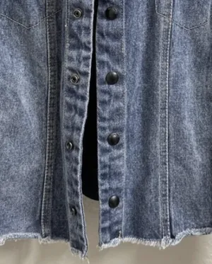 Blank NYC Faux Leather Denim Hybrid Jacket thumbnail 9