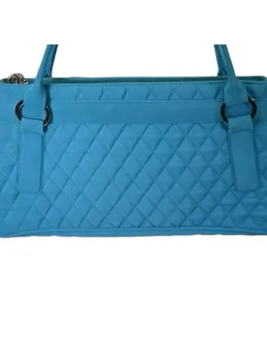 Vera Bradley Quilted Blue Shoulder Bag One Size Green Interior thumbnail 5