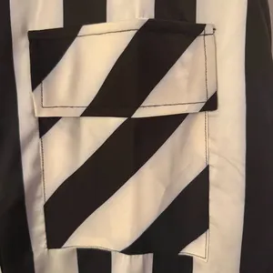 NWT Medium Promesa Black and White Striped Button Down Blouses Top thumbnail 7