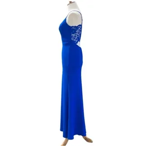 B. Darlin Royal Blue Lace‎ Back Long Formal Gown Size 5/6 Dress thumbnail 5