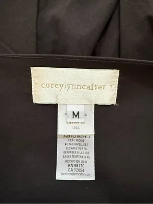 Corey Lynn Calter Morley Black Ruffle-Shoulder Tunic thumbnail 4