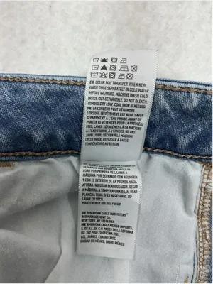 Womans Excellent American Eagle Jegging Distressed Stretch Blue Jeans Size 10 thumbnail 7