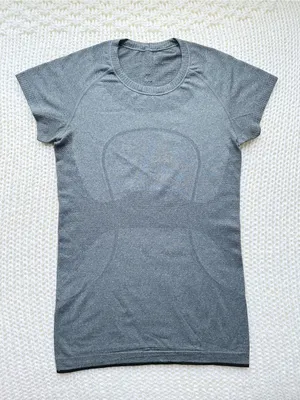 Lululemon Swiftly Tech Short Sleeve - Heathered Black - 6 thumbnail 7