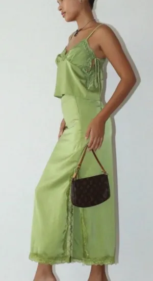 Boutique Green Lace Top Size M thumbnail 2