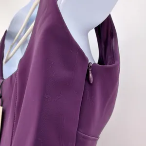 Popilush NWT Built In Shapewear Faux Leather Midi Dress S Plum Purple Bodycon thumbnail 9