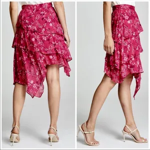 Anthropologie NWT Steele Floral Asymmetrical Skirt thumbnail 3