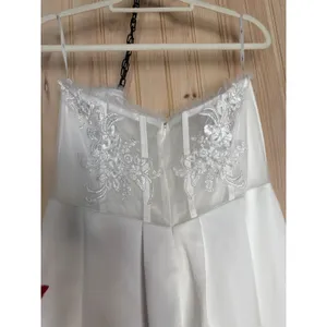 NWT Lulus Eternal Gratitude White Floral Embroidered Strapless Maxi Dress Sz L thumbnail 8