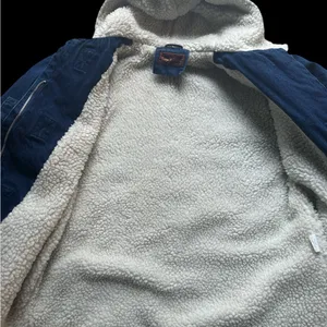 vintage, Sergio Valente denim and fleece barn coat utility coat, jacket 8 large thumbnail 4