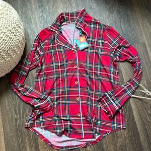 Posh Peanut Pajama Top Red Size M thumbnail 1