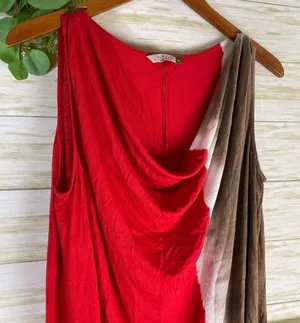Chalet Made in USA tricolor tie dye drape dress thumbnail 4