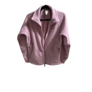 Jansport Pink Fleece Zippered Sweatshirt Jacket Women's Large Pockets thumbnail 11