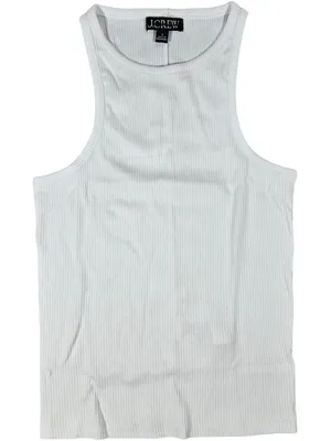 J. Crew New‎ favorite tank top in vintage rib White S NWT thumbnail 1