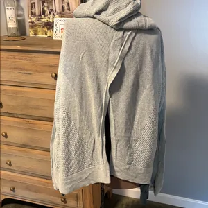 Lululemon Still Movement Wrap Light Seafoam Green Hooded Cardigan Sweater thumbnail 5