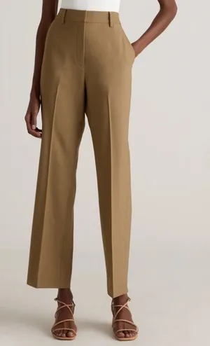 NWT‎ Quince Italian Wool Straight Leg Pants Sahara Camel Sz 8 thumbnail 1
